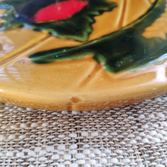 Vallauris Plate Platter with Scroll Handle, VTG Made in France MCM Ceramic 11" - Picture 13 of 13